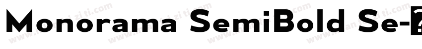 Monorama SemiBold Se字体转换